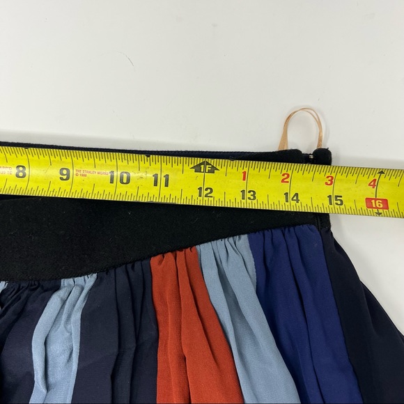 Chloe Striped Wool Pleated Silk Striped Skirt 36 - Picture 7 of 11